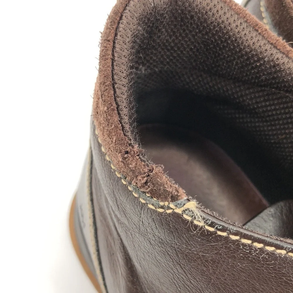 Johnston & Murphy Size 9 Lace Up Brown Leather with Suede Shoes Boots